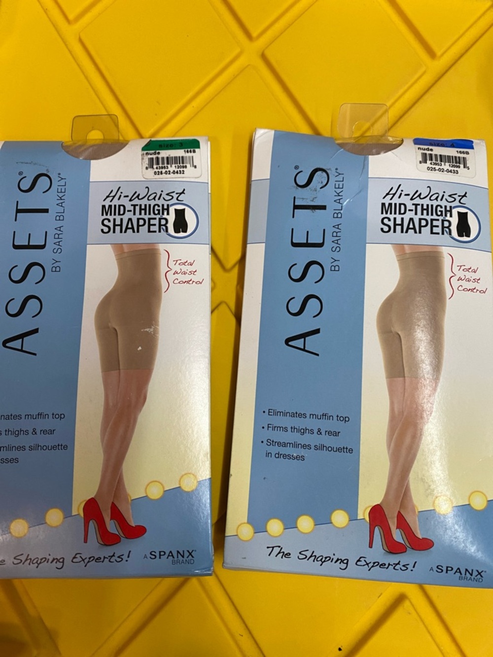2 Pairs SPANX Assets by Sara Blakely Mid Thigh & High Waist Shaper Size 3-4 Nude